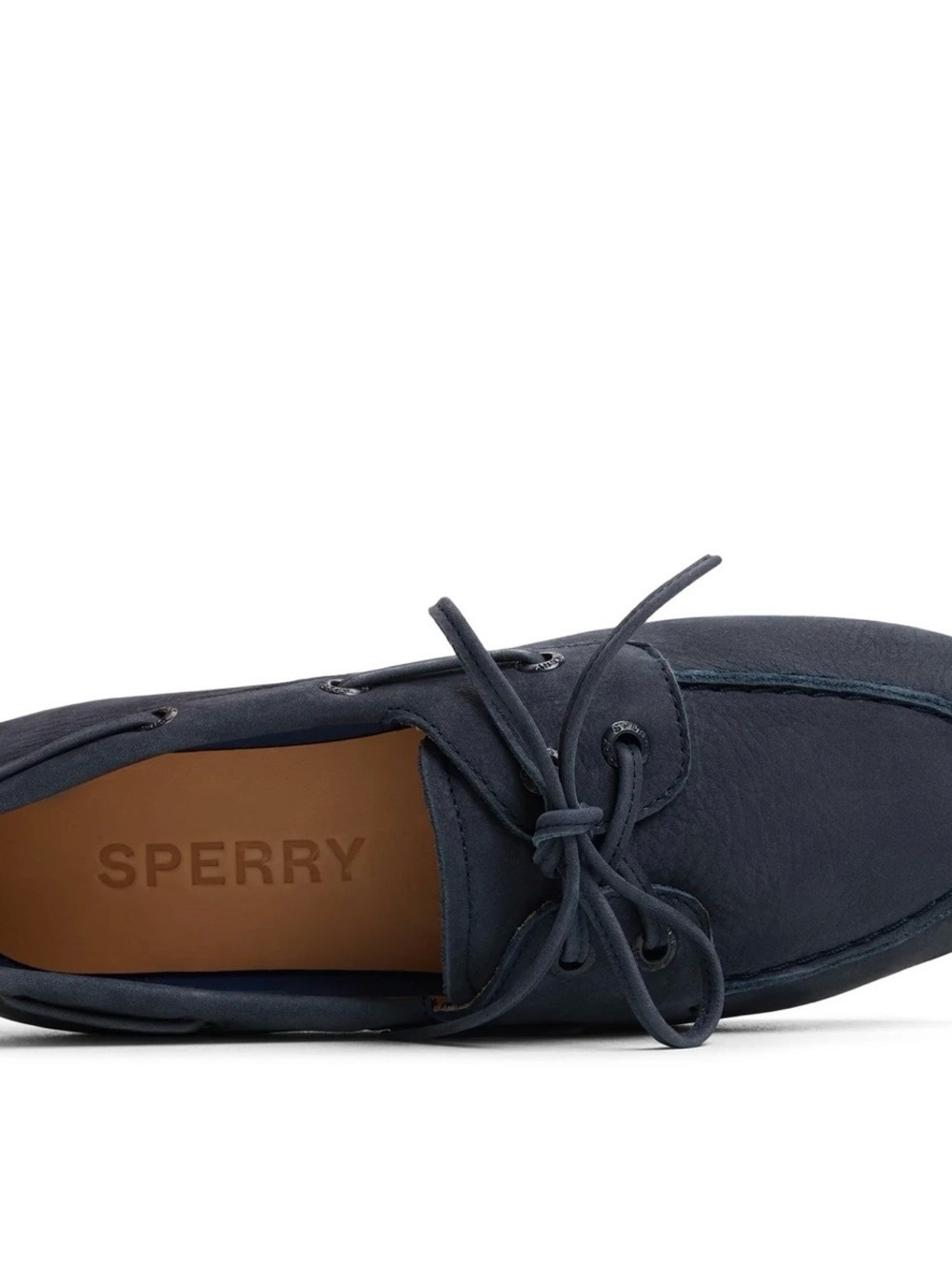Sperry Women’s Slim Navy Leather Lace-Up Boat Shoe, sz 9.5